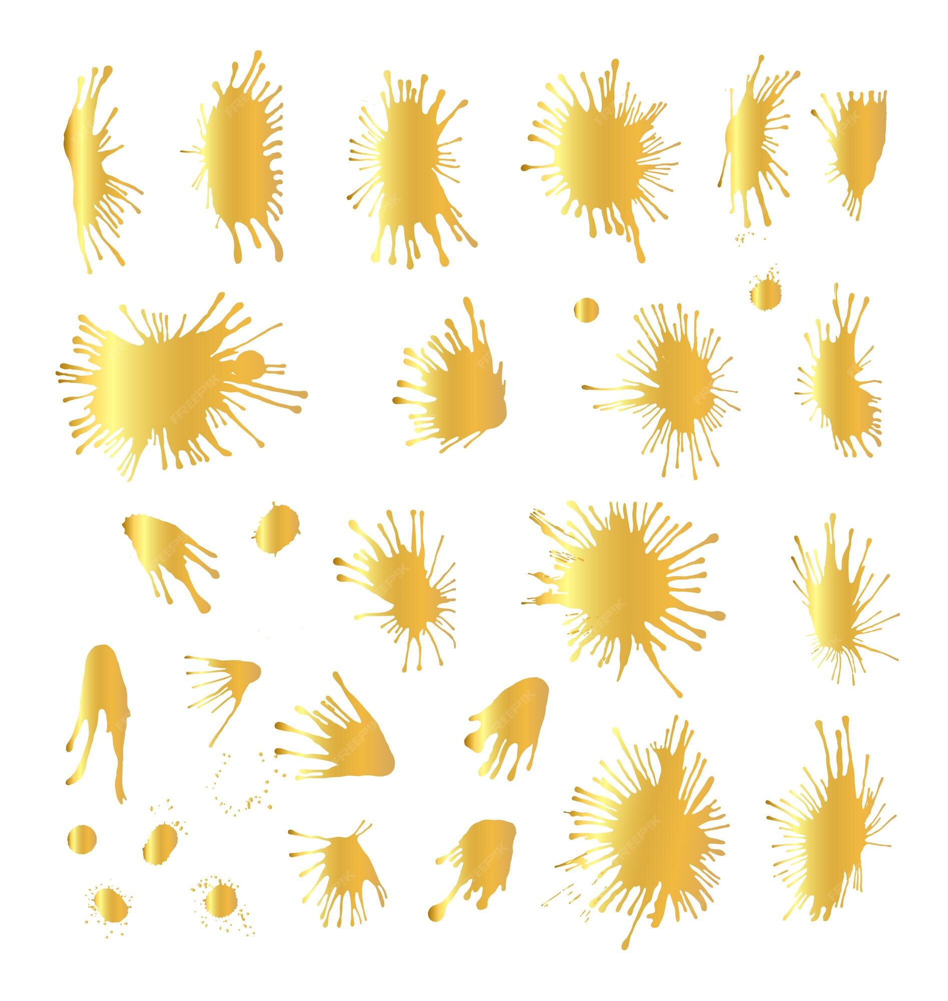 Premium Vector | Gold vector splashes isolated