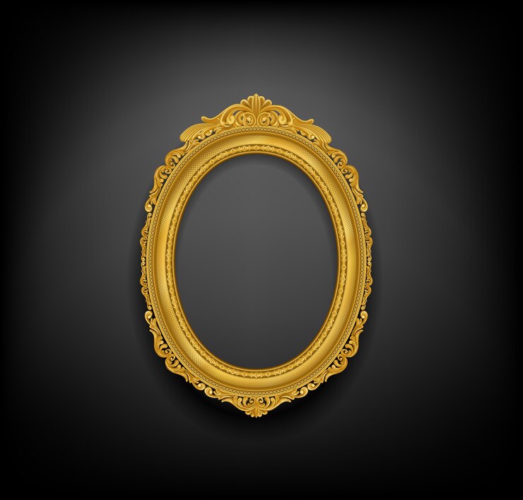 Вектор золотая винтажная фоторамка