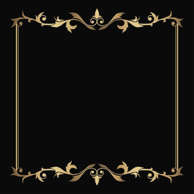 gold vintage frame border ornament