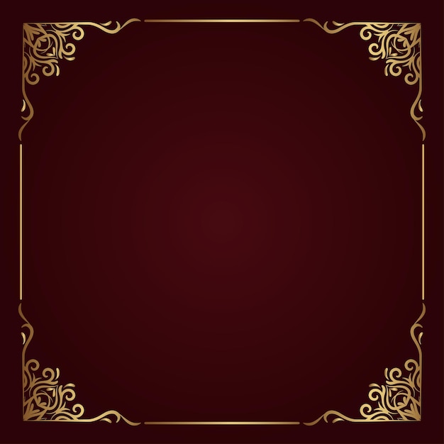 Gold vintage frame border ornament