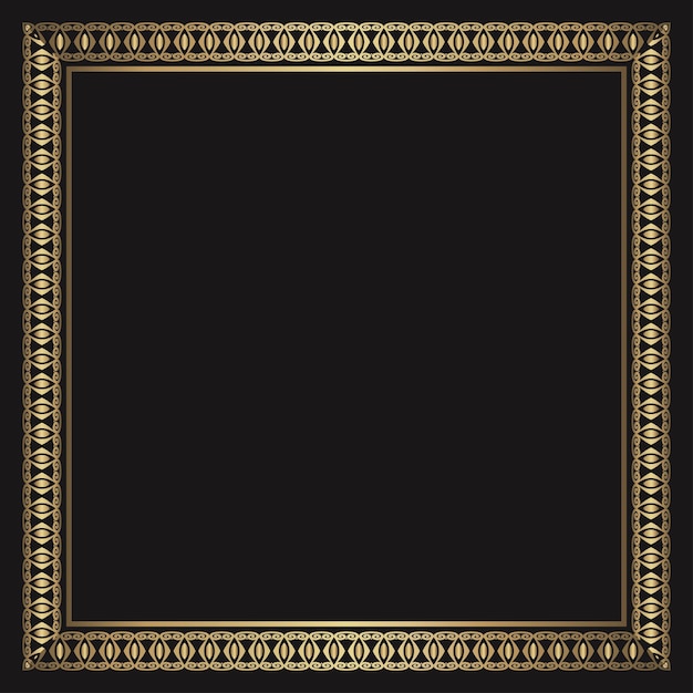 Gold vintage frame border ornament