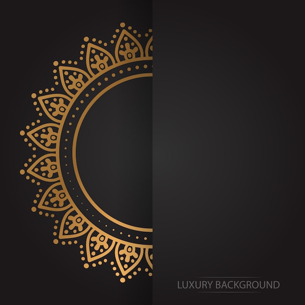 Premium Vector | Gold vintage greeting card on a black background