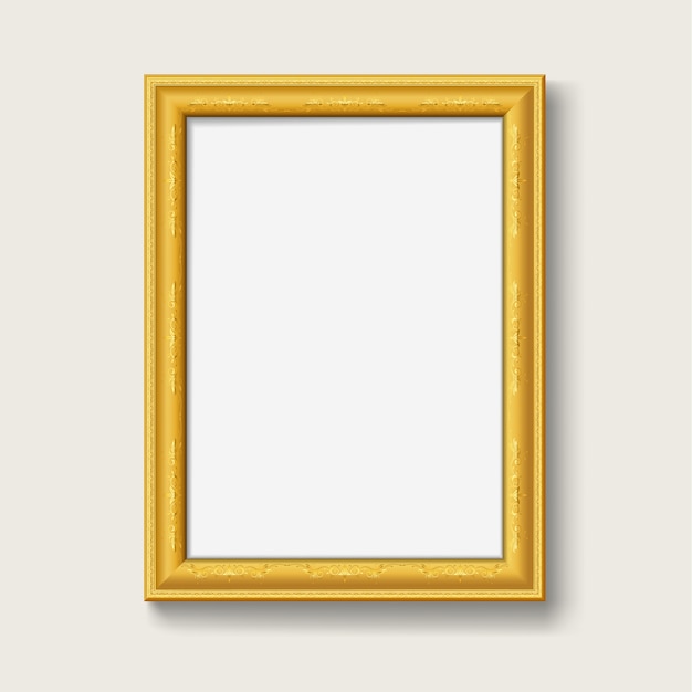 Gold vintage picture frame