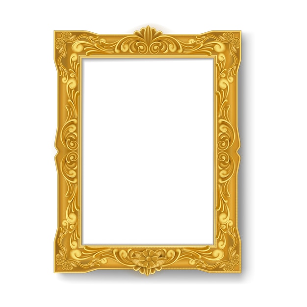 Vector gold  vintage  picture frame