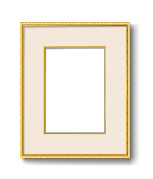 Vector gold vintage picture frame