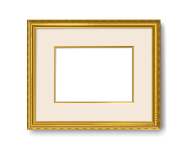 Vector gold vintage  picture frame