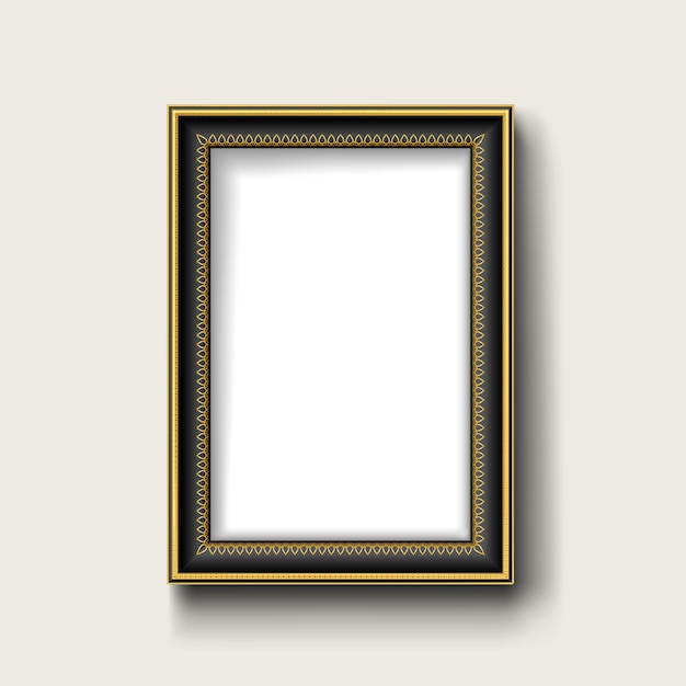 Vector gold vintage  picture frame