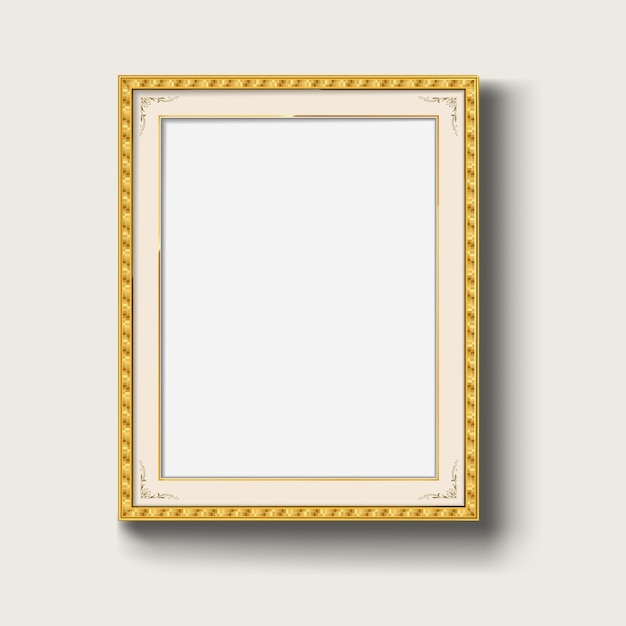 Gold vintage picture frame