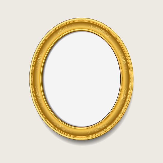 Vector gold vintage picture frame