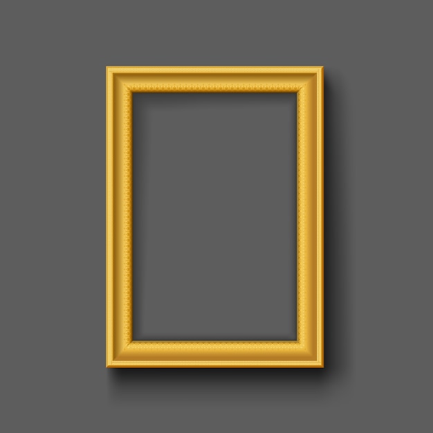 Vector gold vintage picture frame