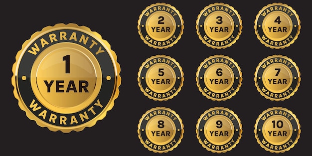 gold warranty badges and labels collection