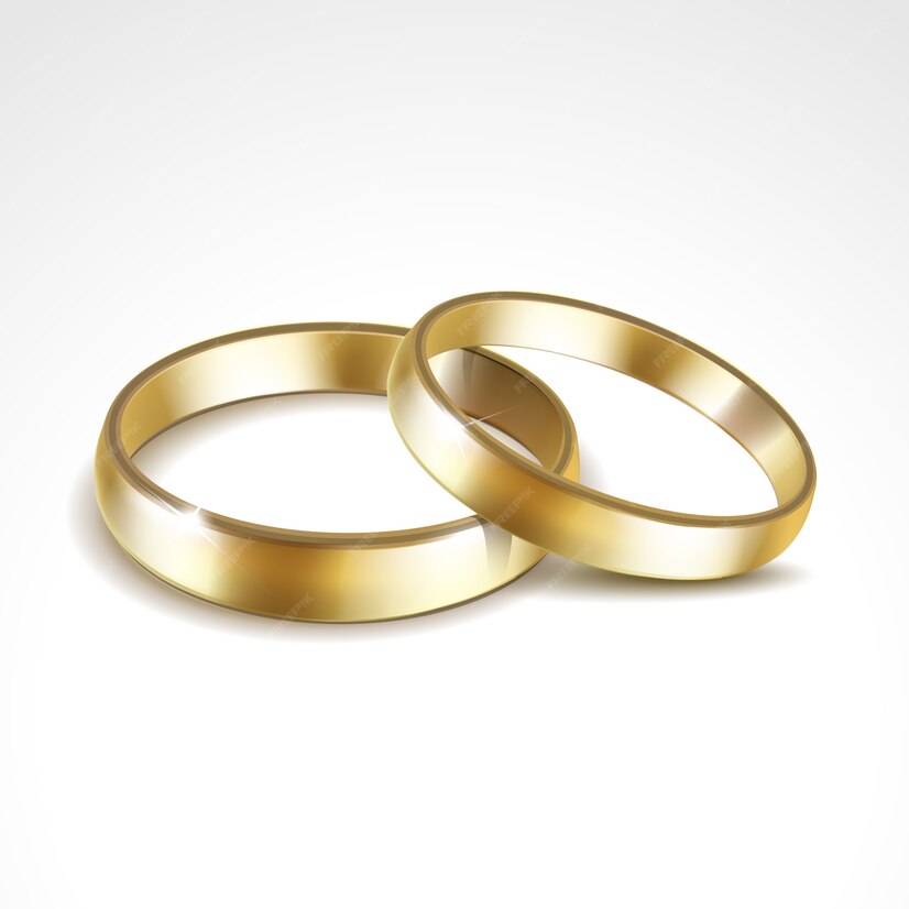 Premium Vector | Gold wedding rings isolated