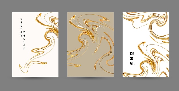 Gold, white marble template, artistic covers design, colorful realistic texture, luxury backgrounds. Trendy pattern, graphic poster, cards. Vector illustration