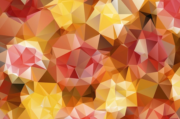 Vector gold and yellow low poly polygonal background