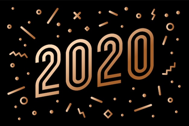 Вектор Золотой 2020 фон