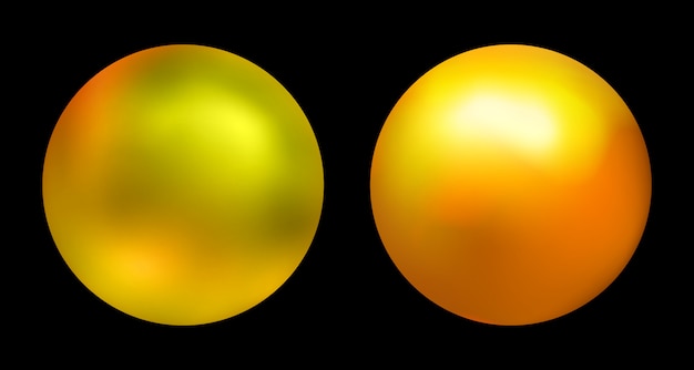 Vector golden 3d ball