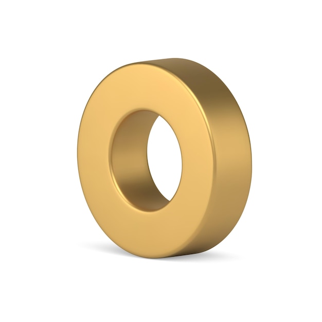 Золотое 3d кольцо премиального цикла декоративный геометрический элемент реалистичная векторная иллюстрация