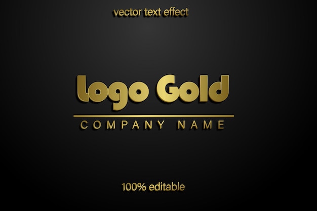 Vector golden 3d text style effect