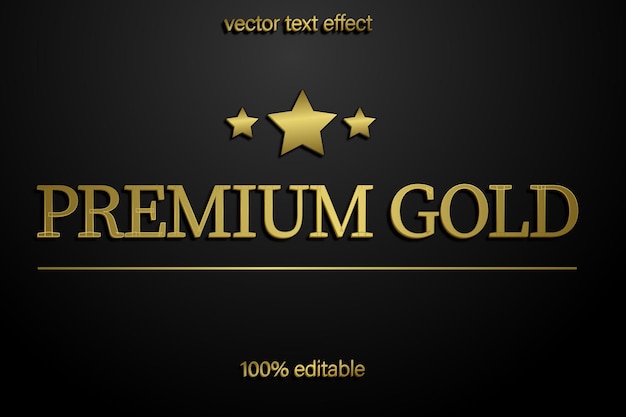 Golden 3d text style effect