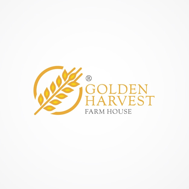 Golden Agriculture Farm House Logo