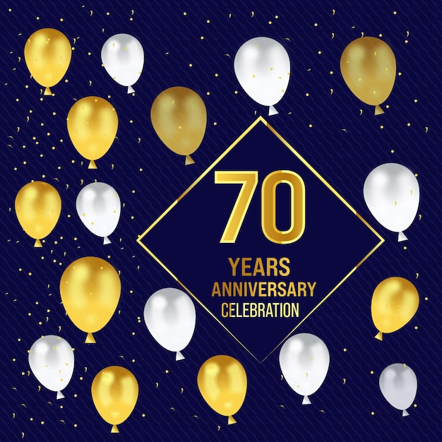 Golden anniversary background premium vector