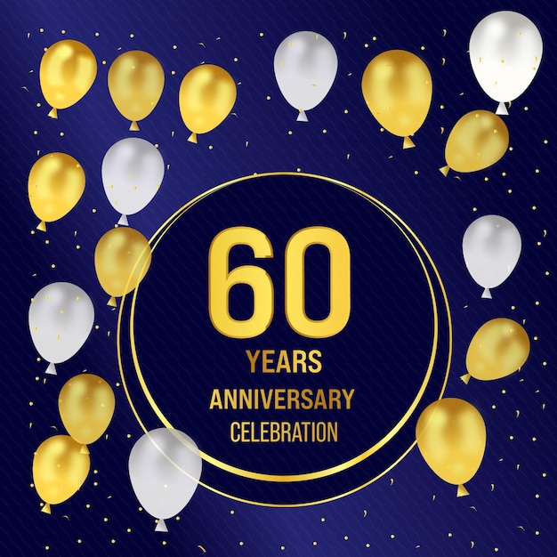 Golden anniversary background premium vector