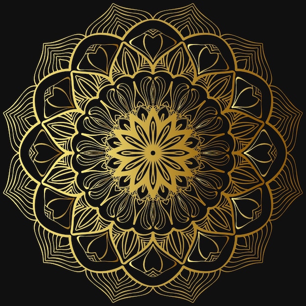 Golden arabesque luxury mandala background stylish decorative mandala design