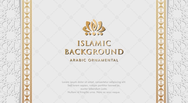 Vector golden arabesque ornament on islamic background