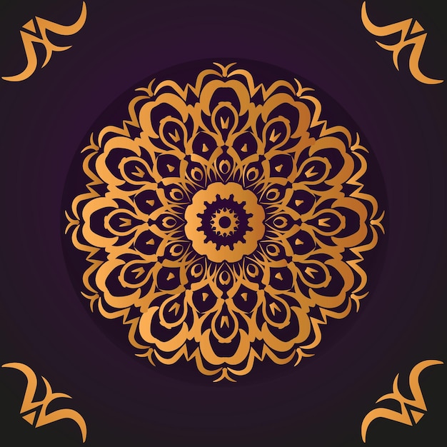 Vector golden arabesque style islamic pattern background