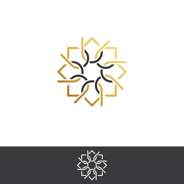 Золотой арабский логотип