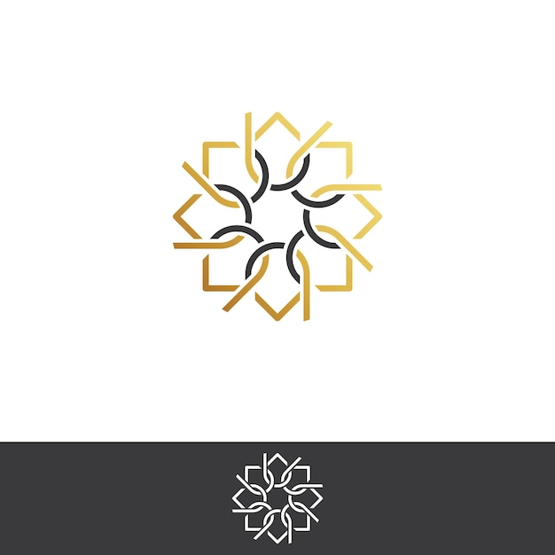 Vector golden arabic logo