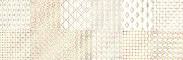 Golden art deco patterns.