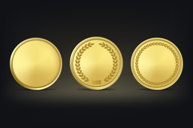 ゴールデン賞メダルは黒の背景に設定します。