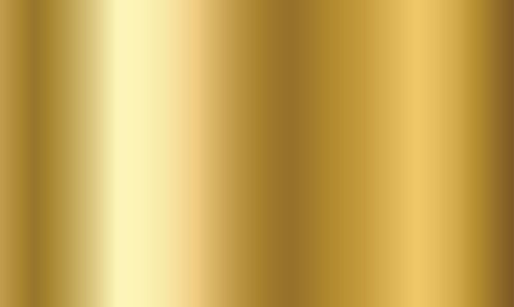 Vector golden background gold foil texture metallic gradient sheet metal effect