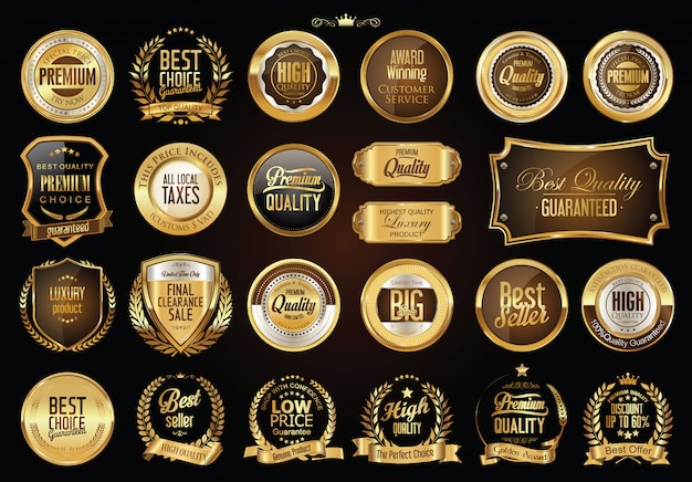 Golden badges collection
