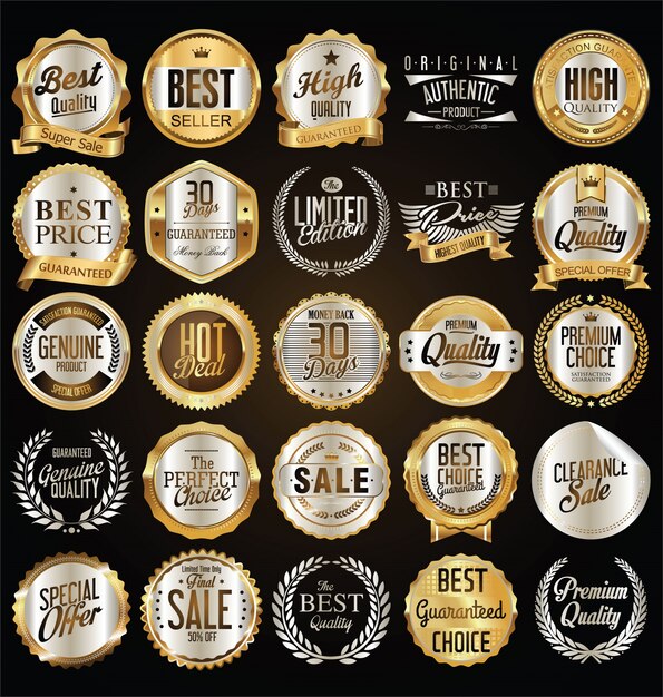 Golden badges collection