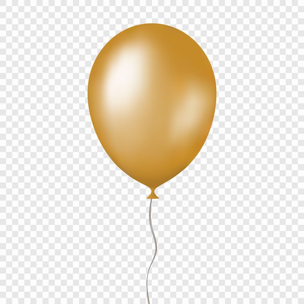 Golden balloon isolated