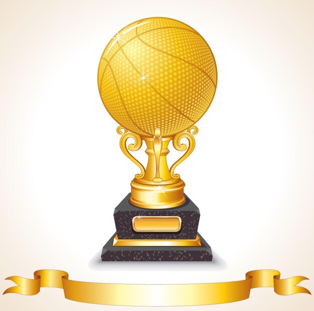 Golden basketball cup