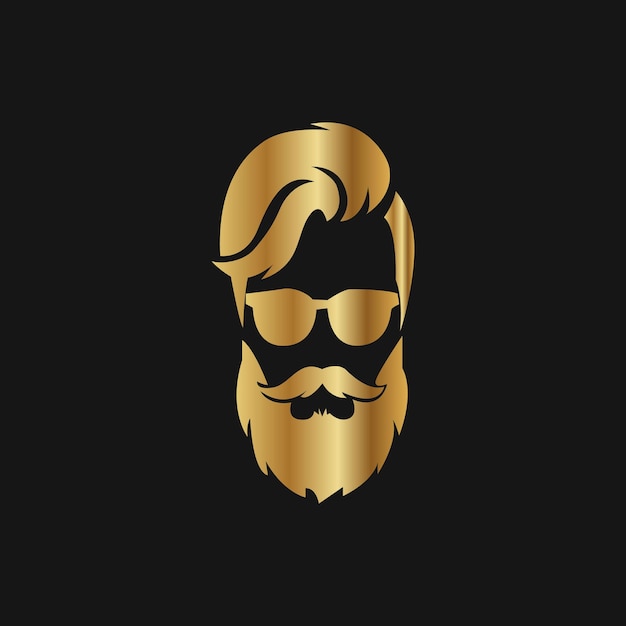 Vector golden bear logo design