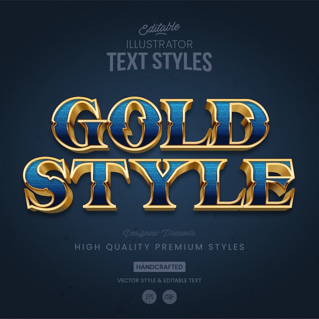 Golden blue text style