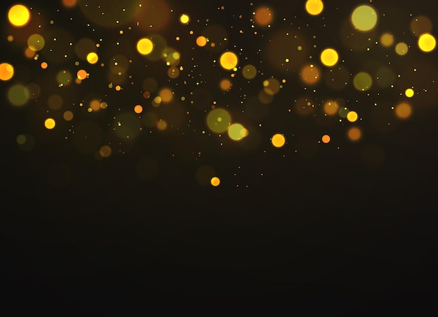 Vector golden bokeh design illustration