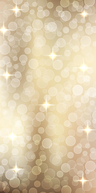 Vector golden bokeh lights background