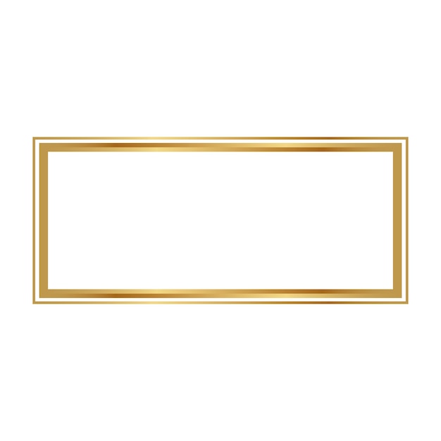 Вектор Квадратный элемент с золотой рамкой
