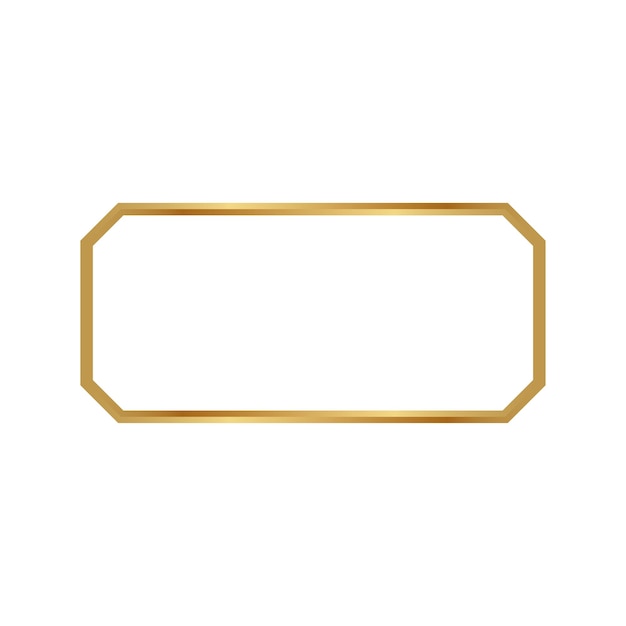 Vector golden border frame square element