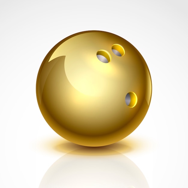 Golden bowling ball.