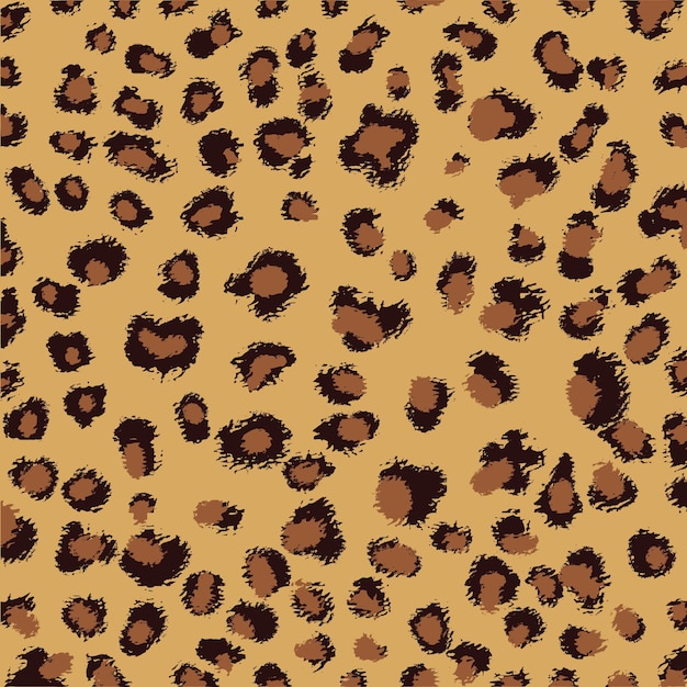 golden brown leopard skin pattern vector