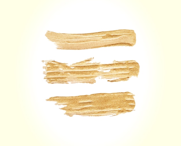 Golden brush stroke set