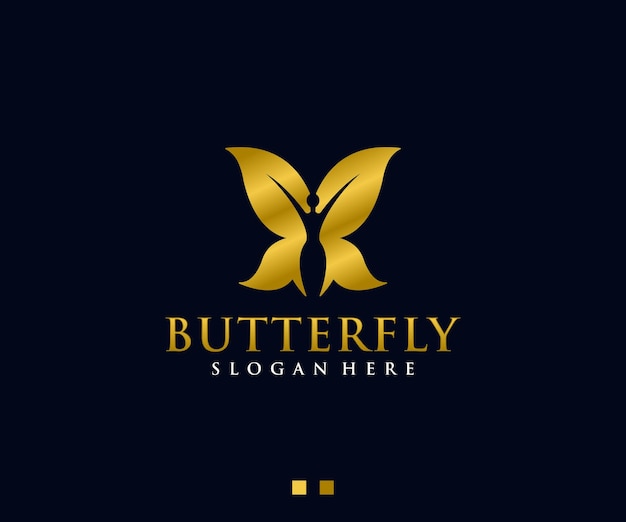 golden butterfly logo