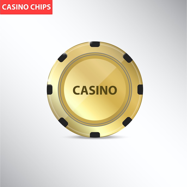 Vector golden casino chip