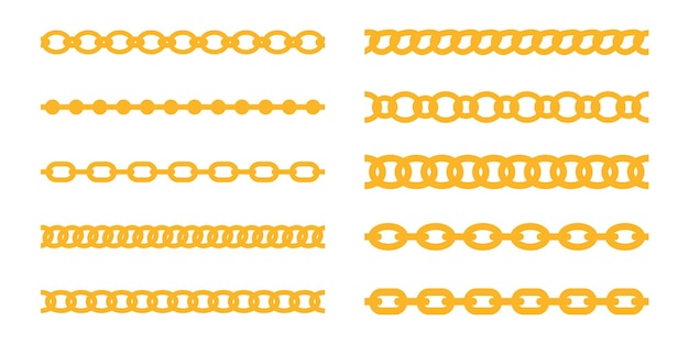 Golden chain vector. luxury jewelry it is made of gold chains interlaced in a line.